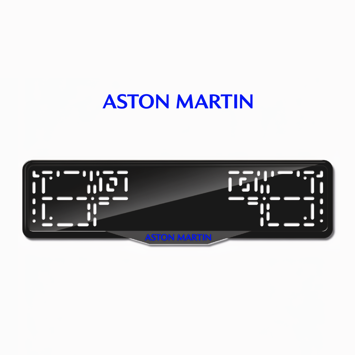 Cadres de plaque d'immatriculation Aston Martin - Bleu - SATIN