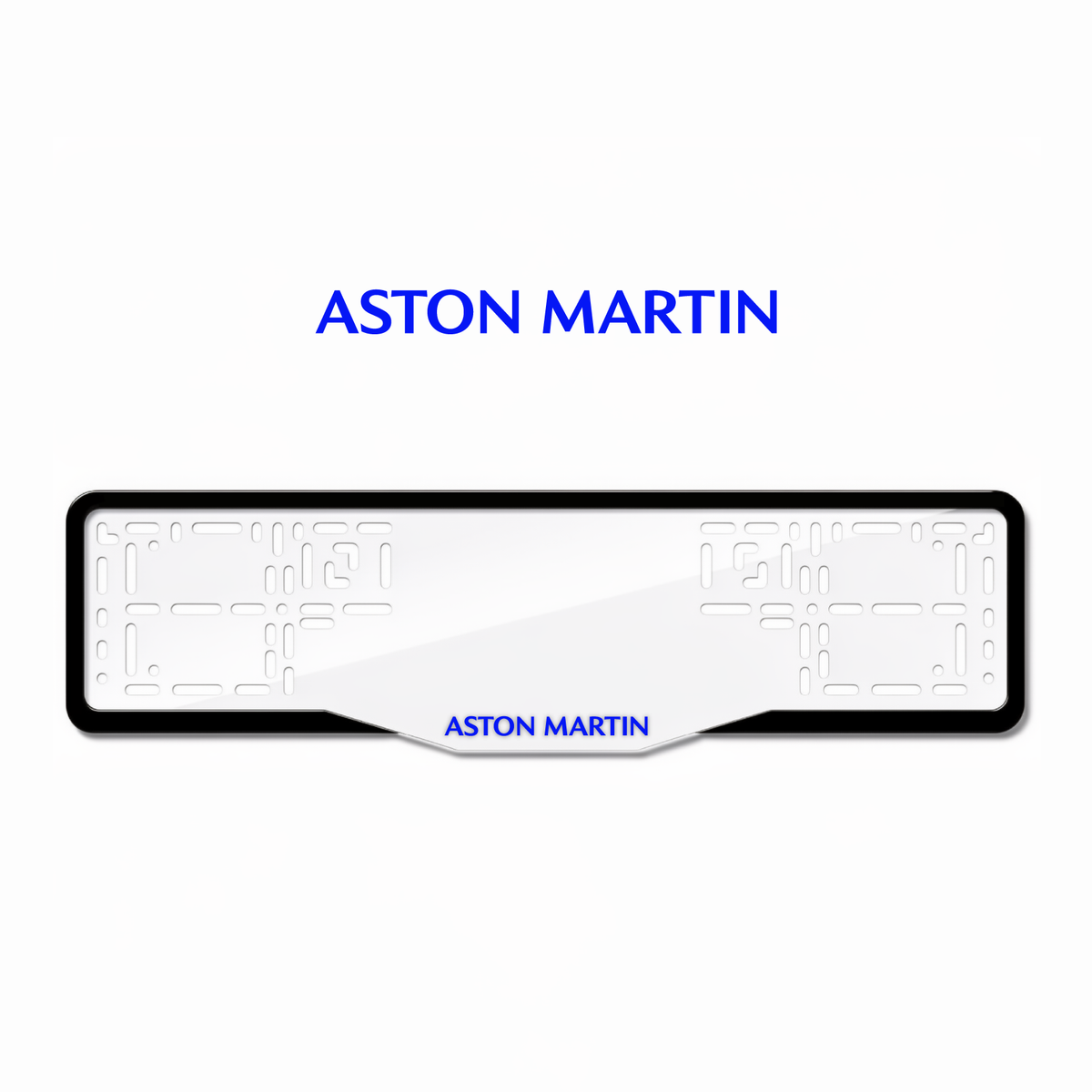 Cadres de plaque d'immatriculation Aston Martin - Bleu - GLASS