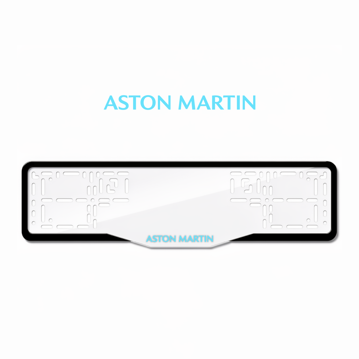 Cadres de plaque d'immatriculation Aston Martin - Bleu Tiffany - GLASS