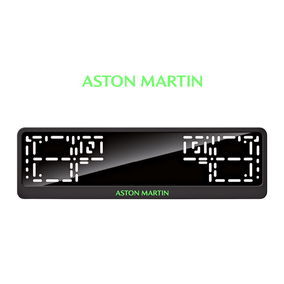 Cadres de plaque d'immatriculation Aston Martin - Vert néon - CLASSIC