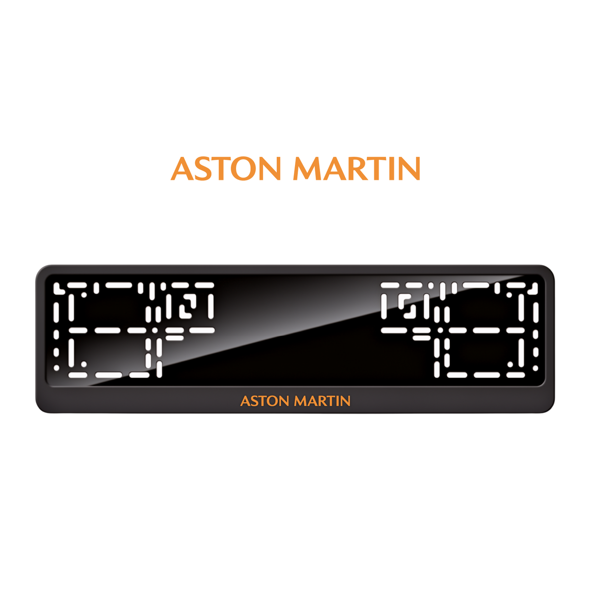 Cadres de plaque d'immatriculation Aston Martin - Orange Hermès - CLASSIC