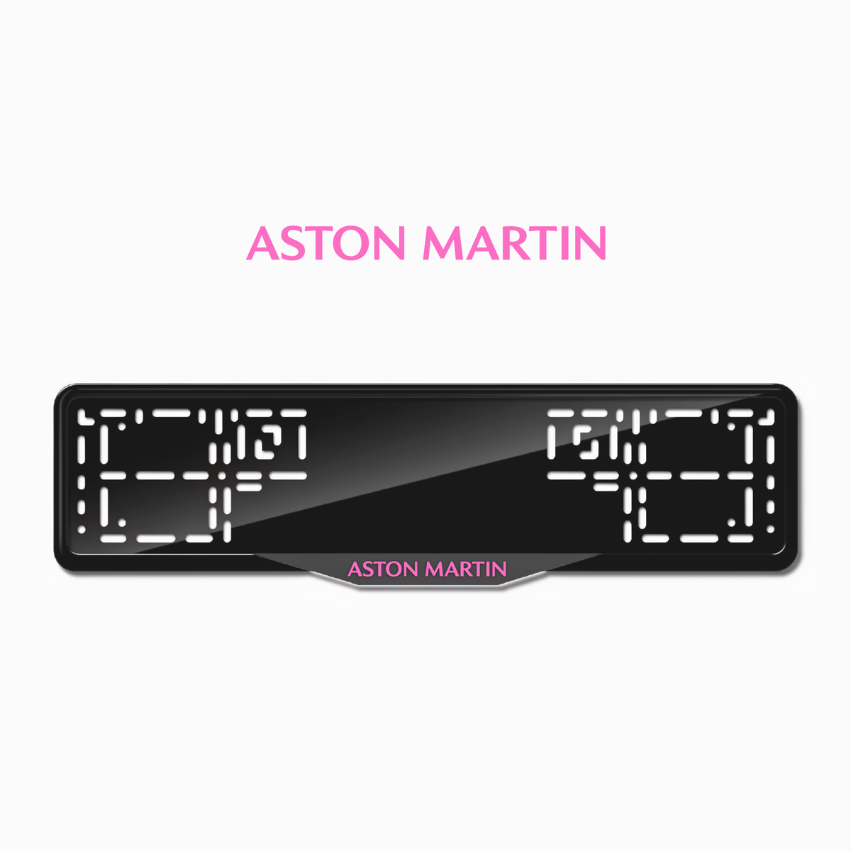 Cadres de plaque d'immatriculation Aston Martin - Rose - SATIN