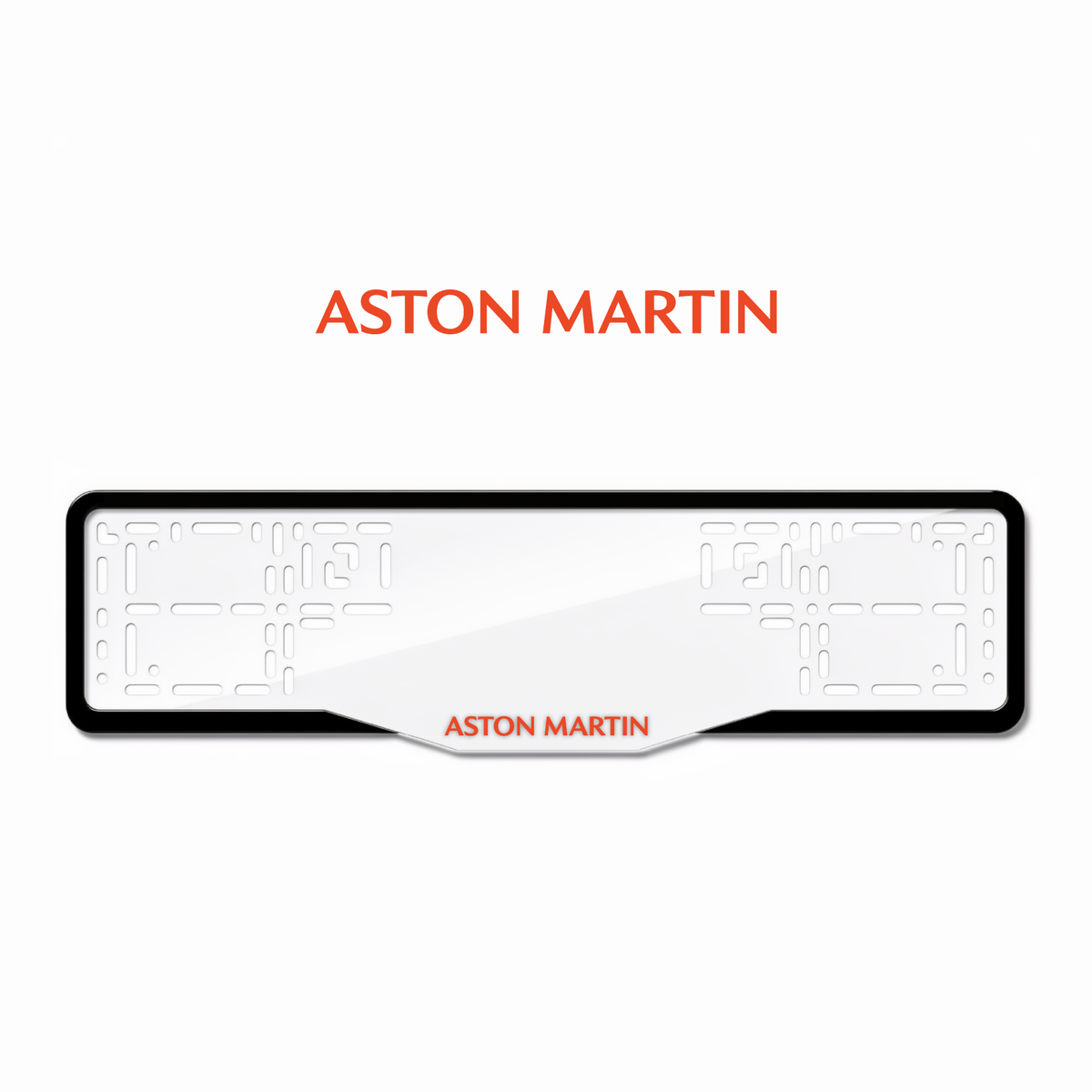 Cadres de plaque d'immatriculation Aston Martin - Rouge - GLASS
