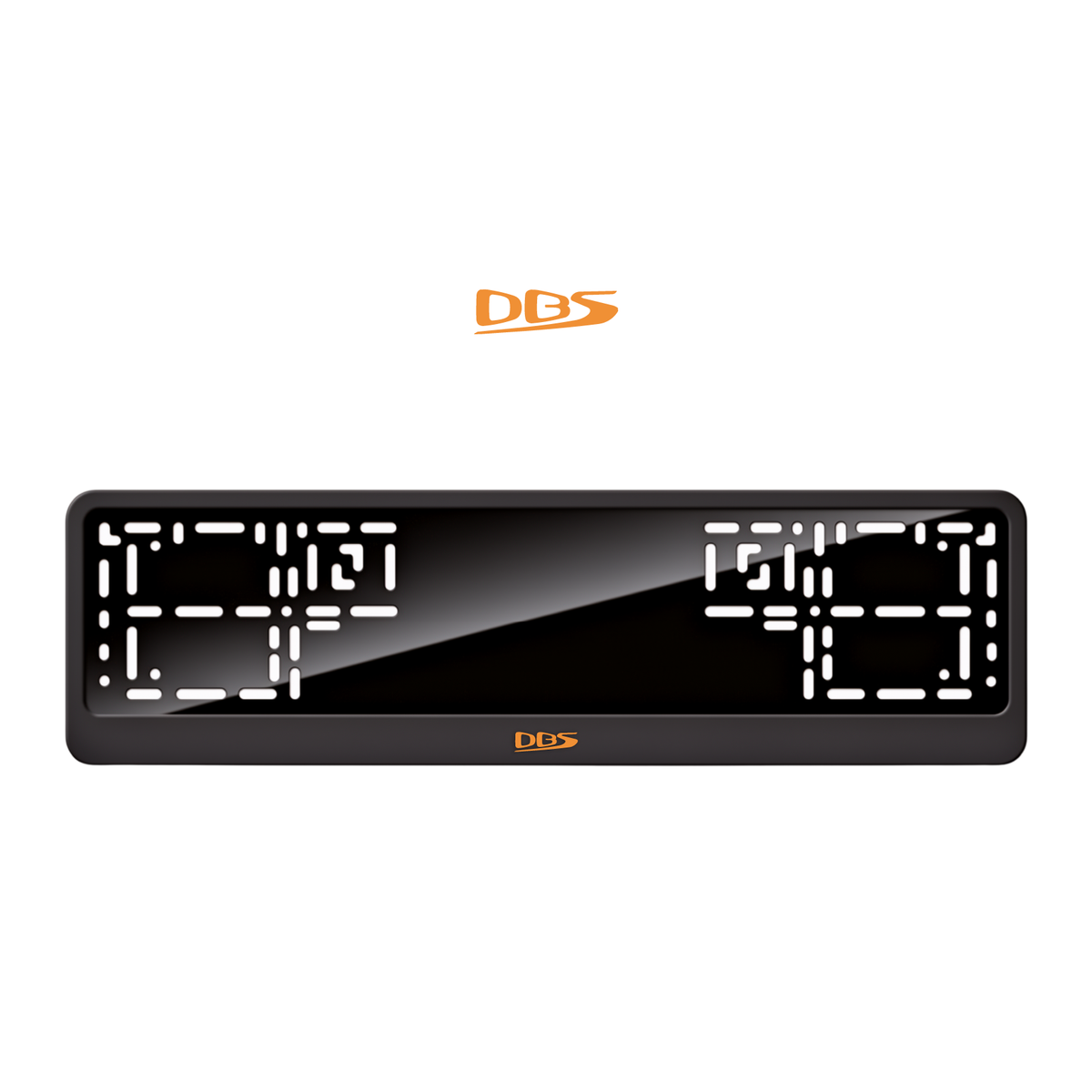 Cadres de plaque d'immatriculation DBS - Orange Hermès - CLASSIC