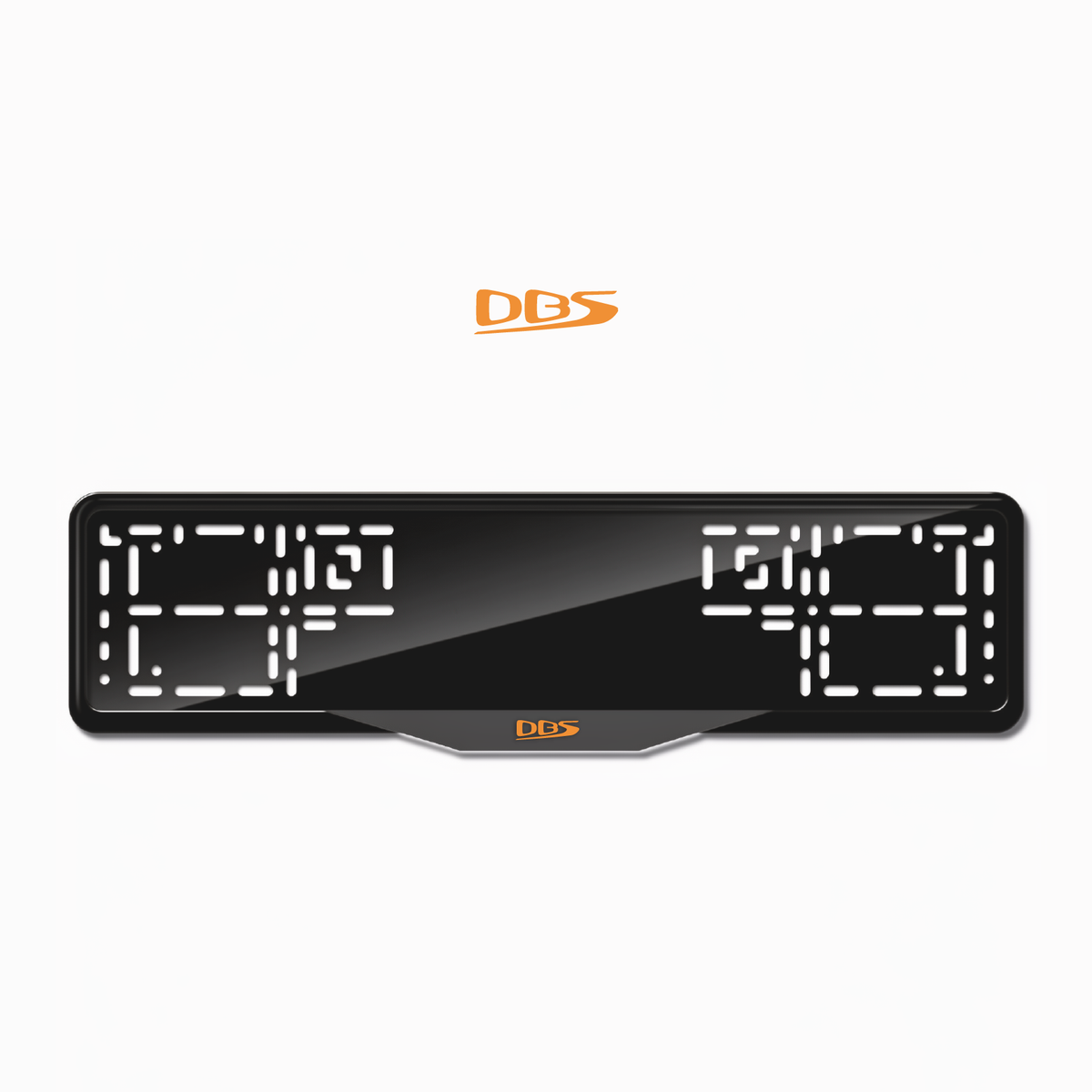 Cadres de plaque d'immatriculation DBS - Orange Hermès - SATIN