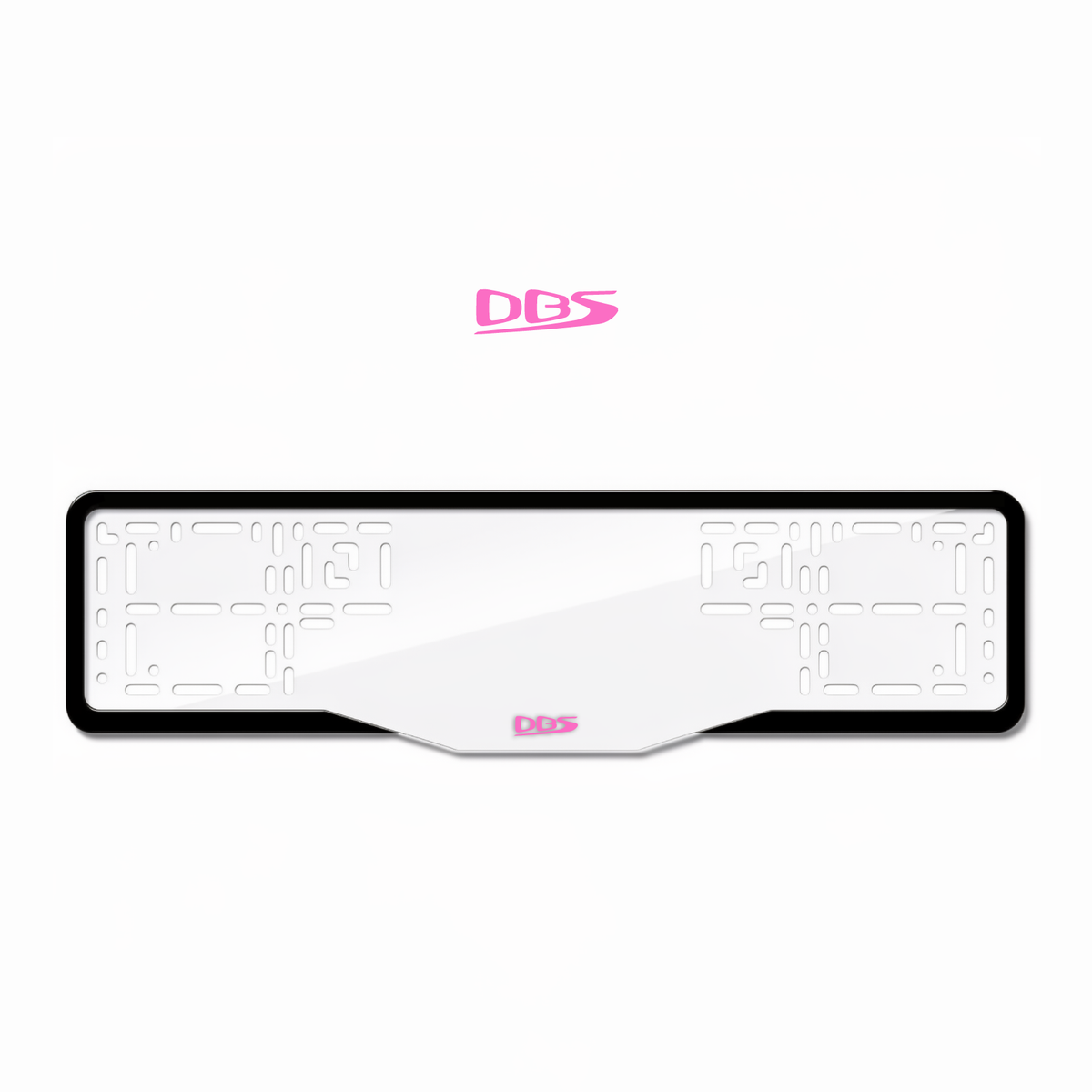 Cadres de plaque d'immatriculation DBS - Rose - GLASS
