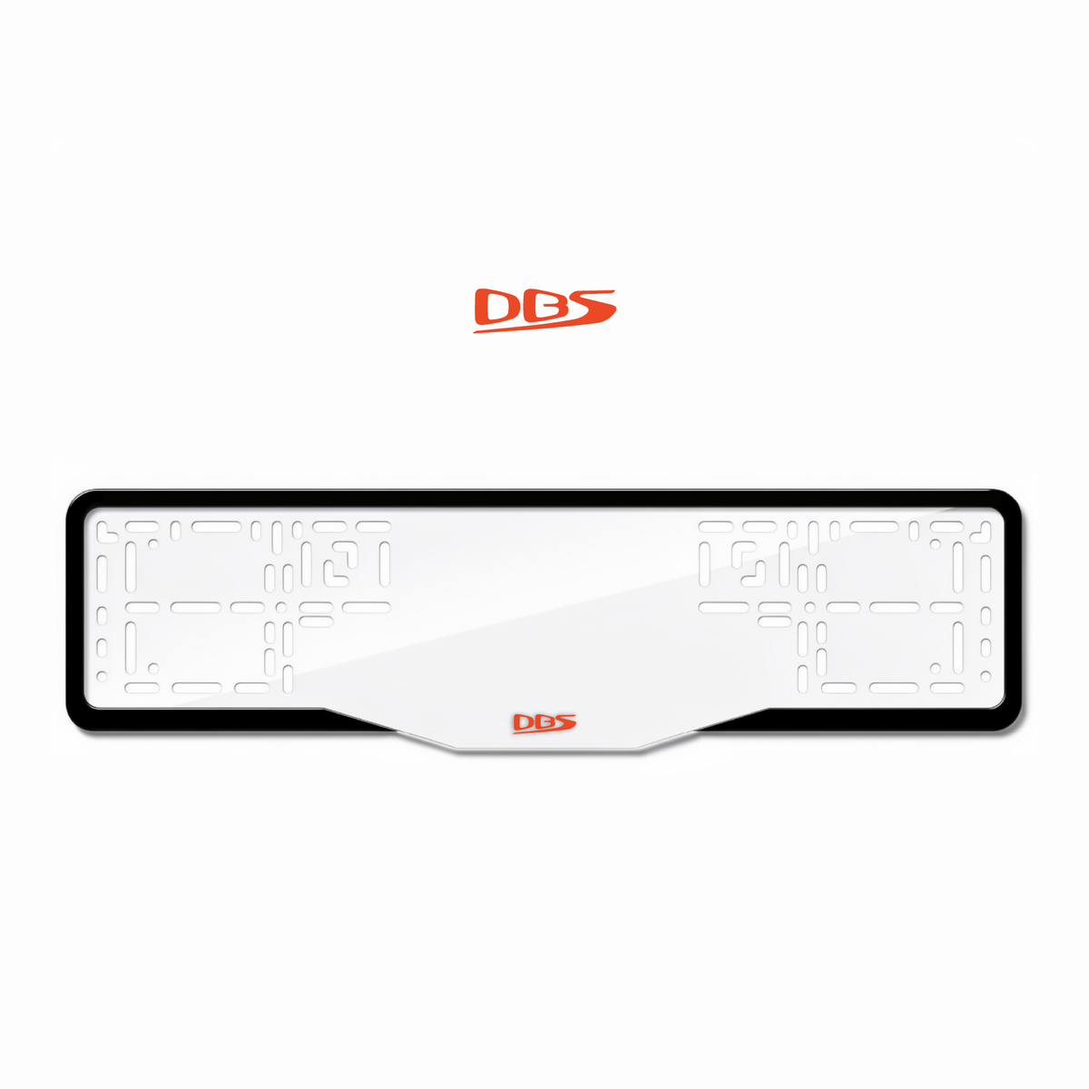 Cadres de plaque d'immatriculation DBS - Rouge - GLASS