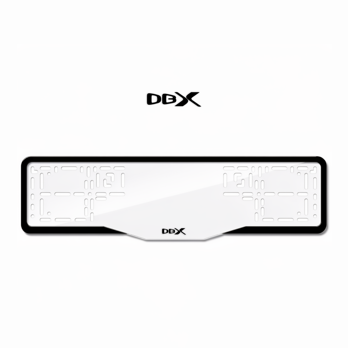 Cadres de plaque d'immatriculation DBX - Noir - GLASS