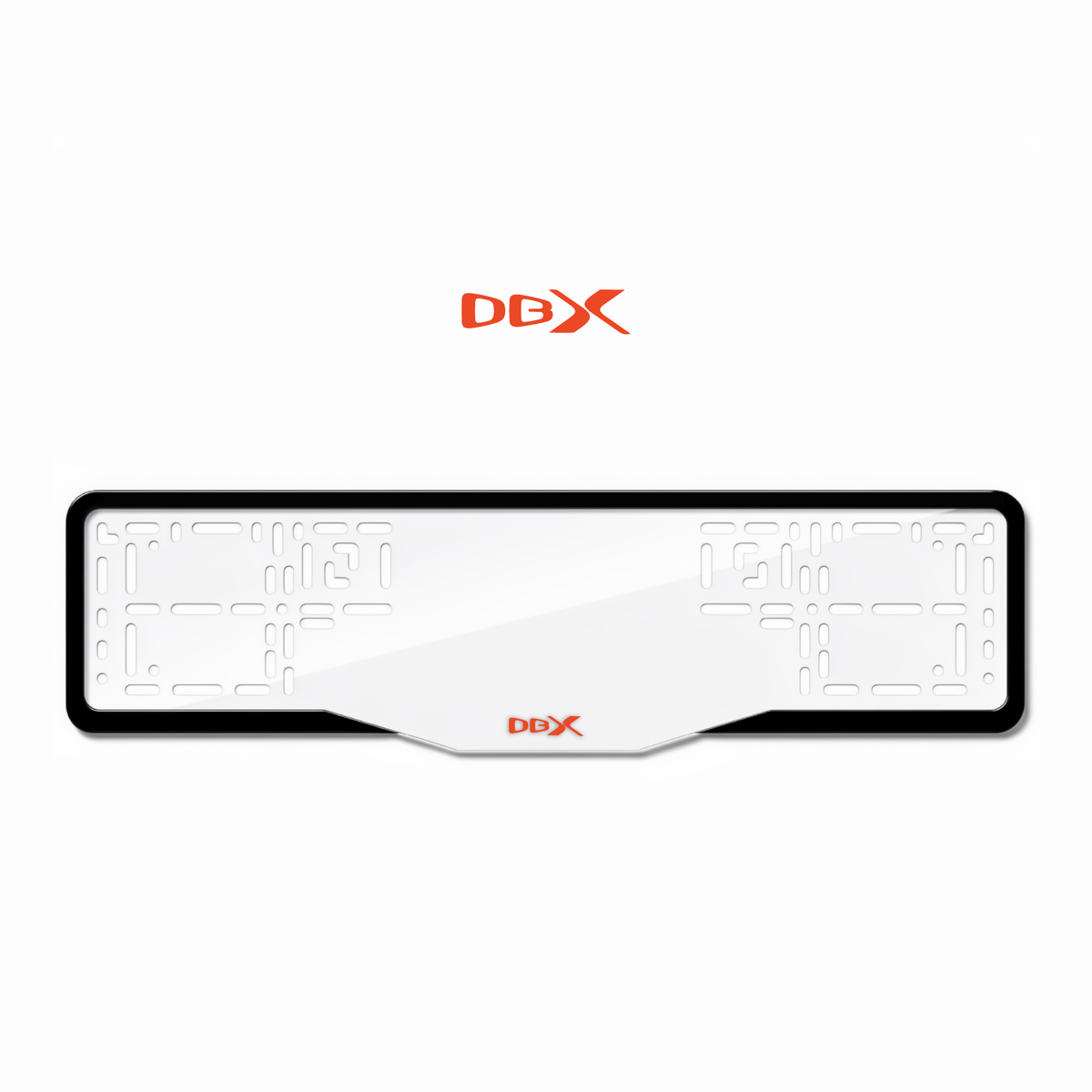 Cadres de plaque d'immatriculation DBX - Rouge - GLASS