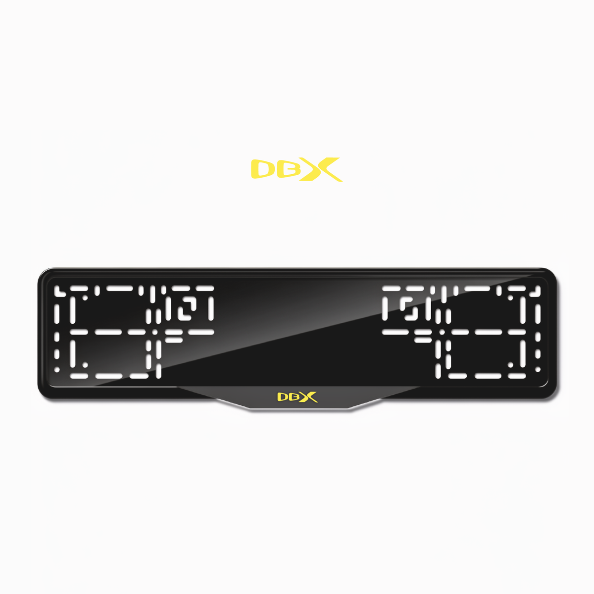 Cadres de plaque d'immatriculation DBX - Jaune - SATIN