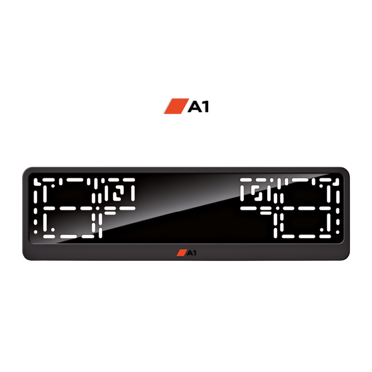 Cadres de plaque d'immatriculation A1 - Noir - CLASSIC