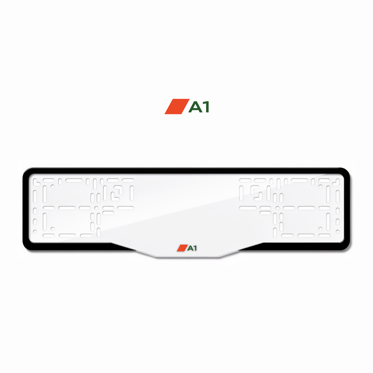 Cadres de plaque d'immatriculation A1 - Vert - GLASS