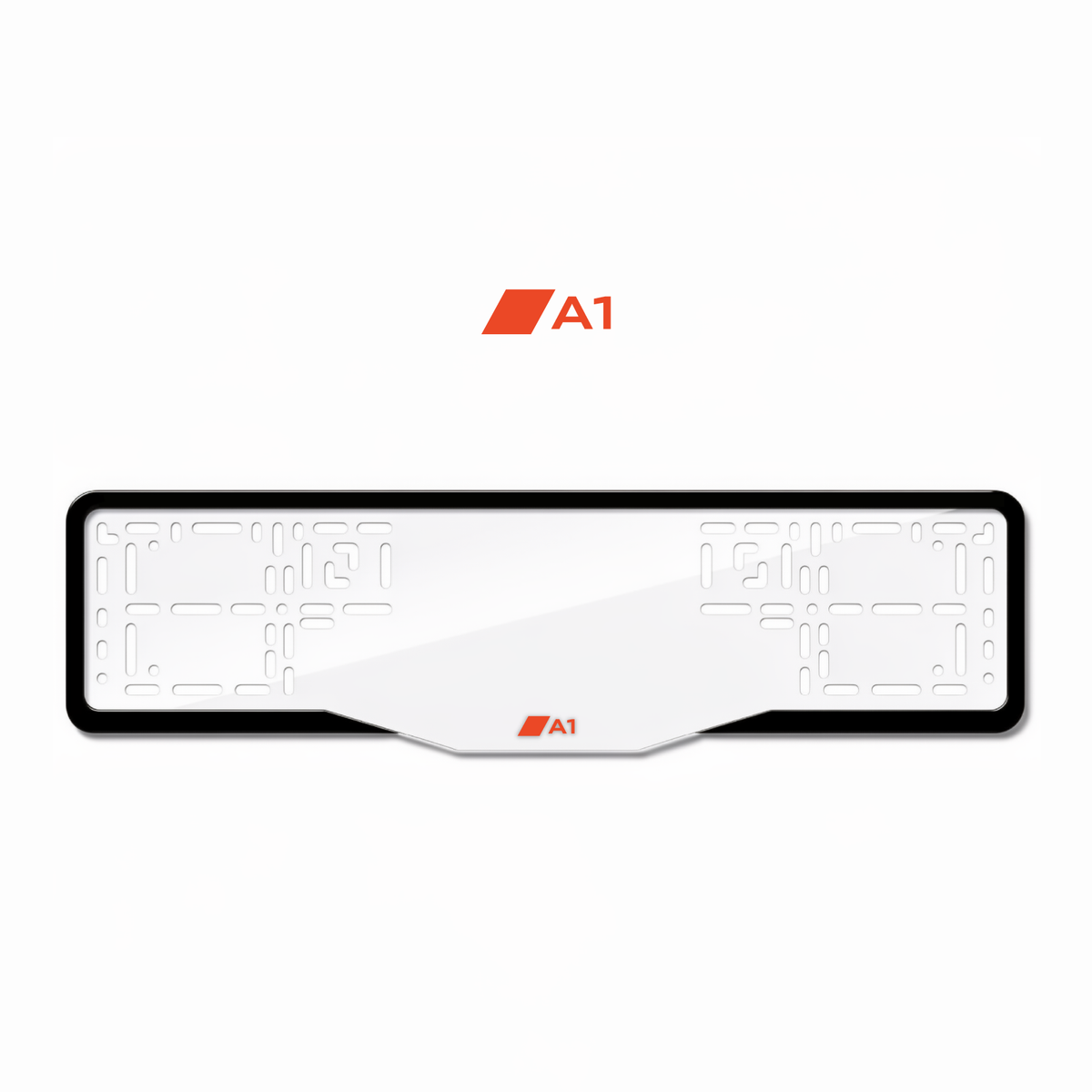 Cadres de plaque d'immatriculation A1 - Rouge - GLASS