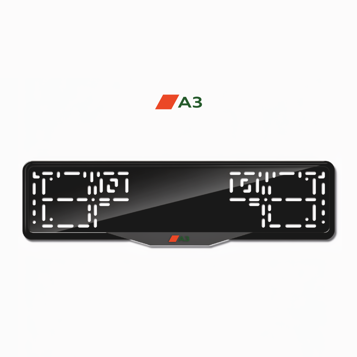 Cadres de plaque d'immatriculation A3 - Vert - SATIN