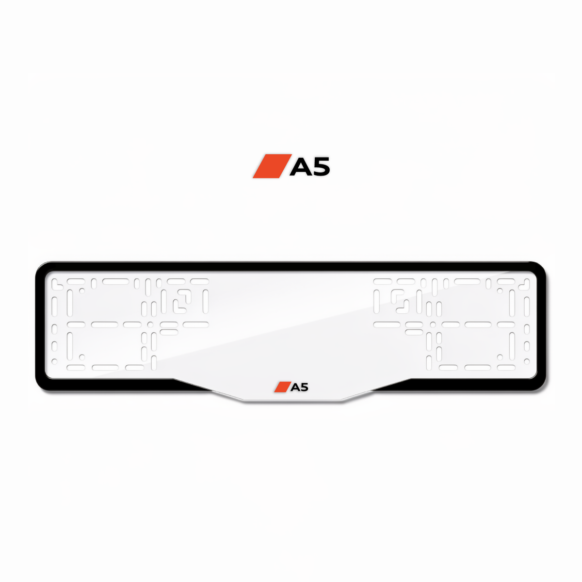 Cadres de plaque d'immatriculation A5 - Noir - GLASS