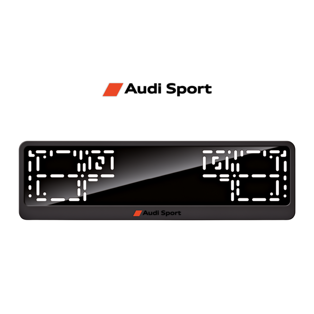 Cadres de plaque d'immatriculation Audi Sport - Noir - CLASSIC