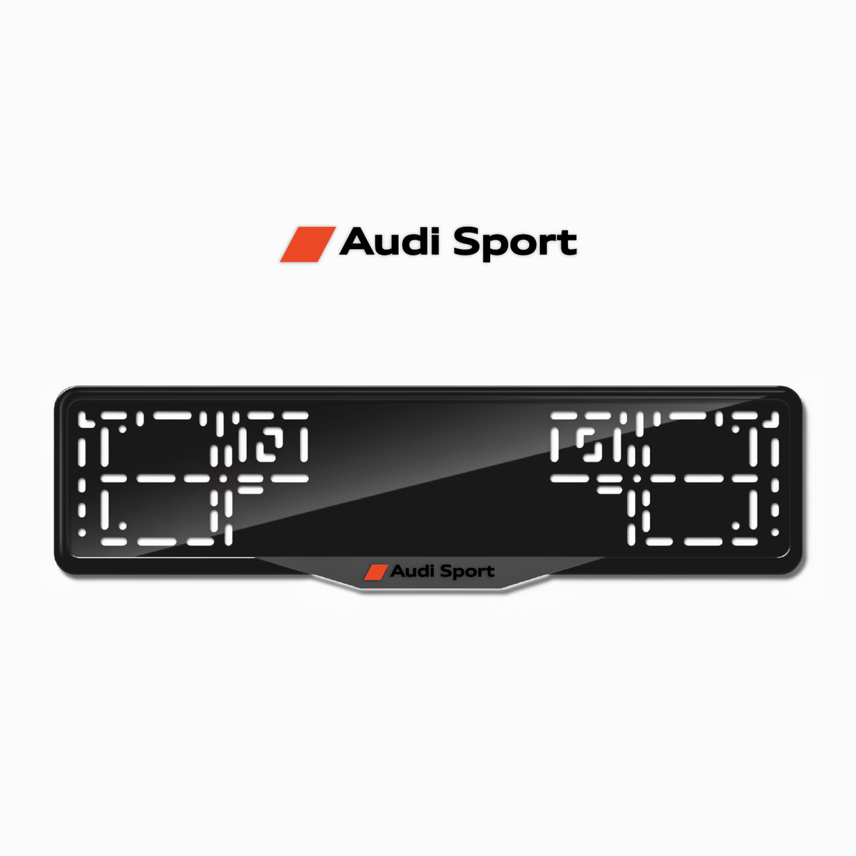 Cadres de plaque d'immatriculation Audi Sport - Noir - SATIN