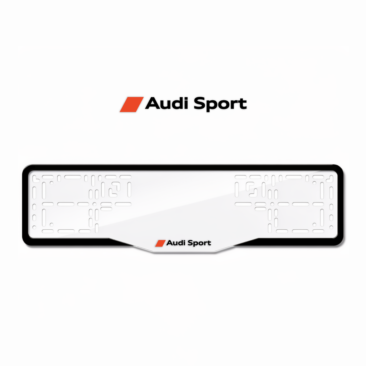 Cadres de plaque d'immatriculation Audi Sport - Noir - GLASS
