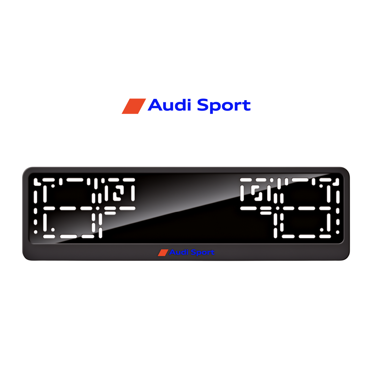Cadres de plaque d'immatriculation Audi Sport - Bleu - CLASSIC