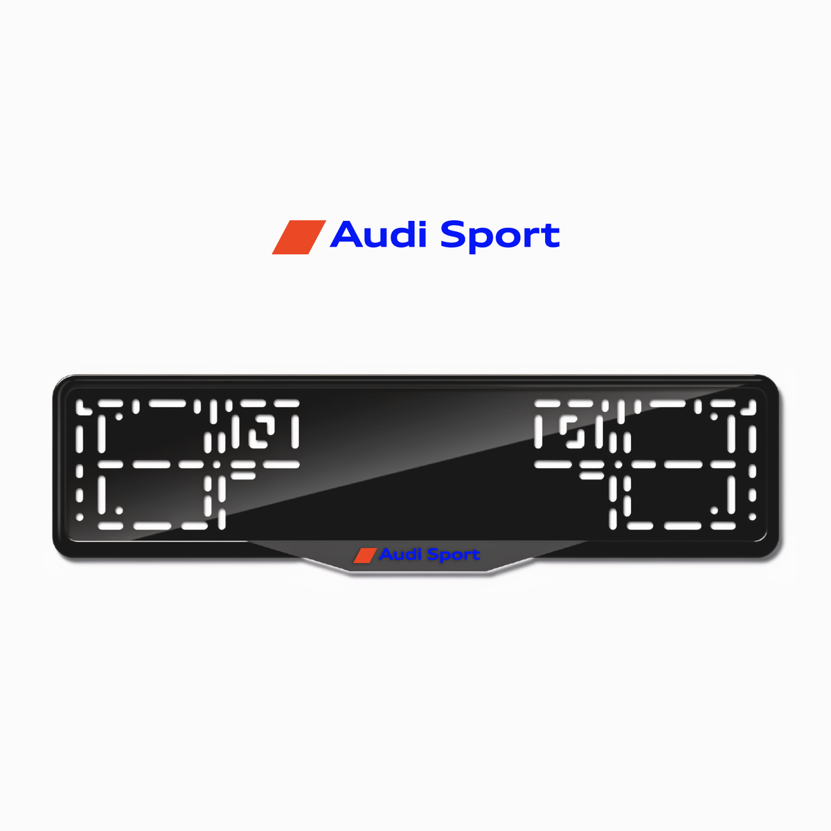 Cadres de plaque d'immatriculation Audi Sport - Bleu - SATIN