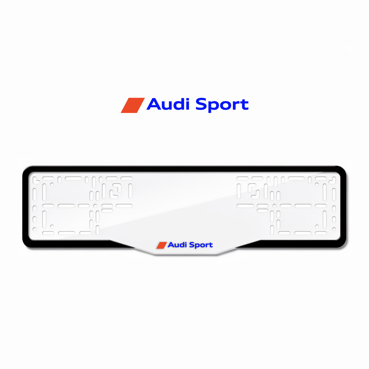Cadres de plaque d'immatriculation Audi Sport - Bleu - GLASS