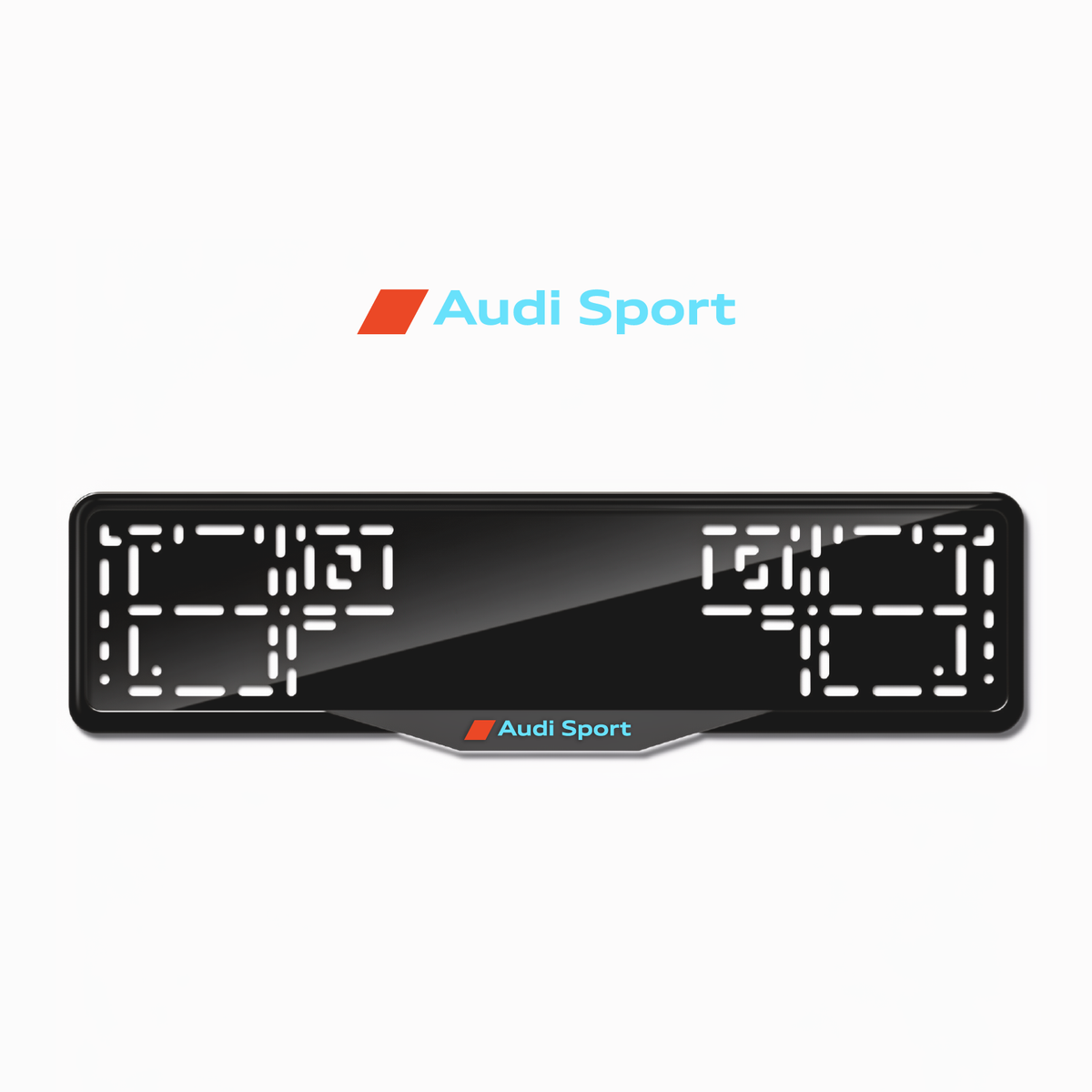 Cadres de plaque d'immatriculation Audi Sport - Bleu Tiffany - SATIN