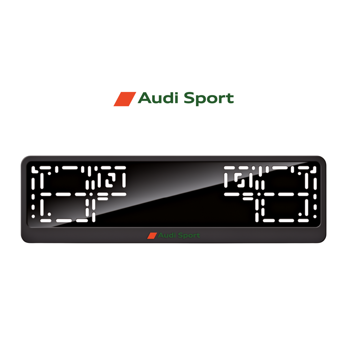 Cadres de plaque d'immatriculation Audi Sport - Vert - CLASSIC