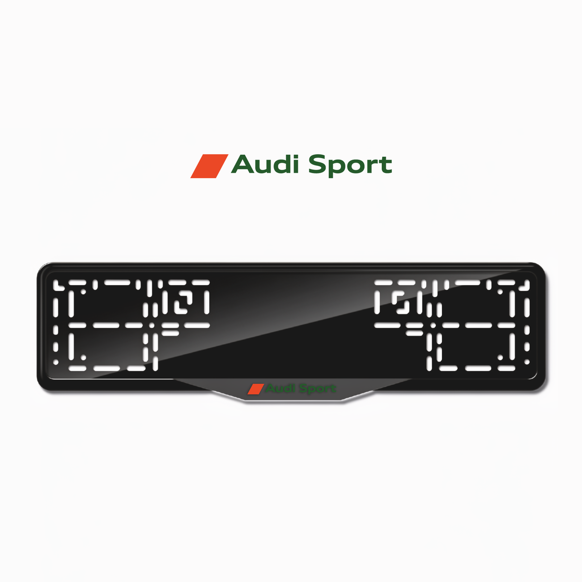 Cadres de plaque d'immatriculation Audi Sport - Vert - SATIN