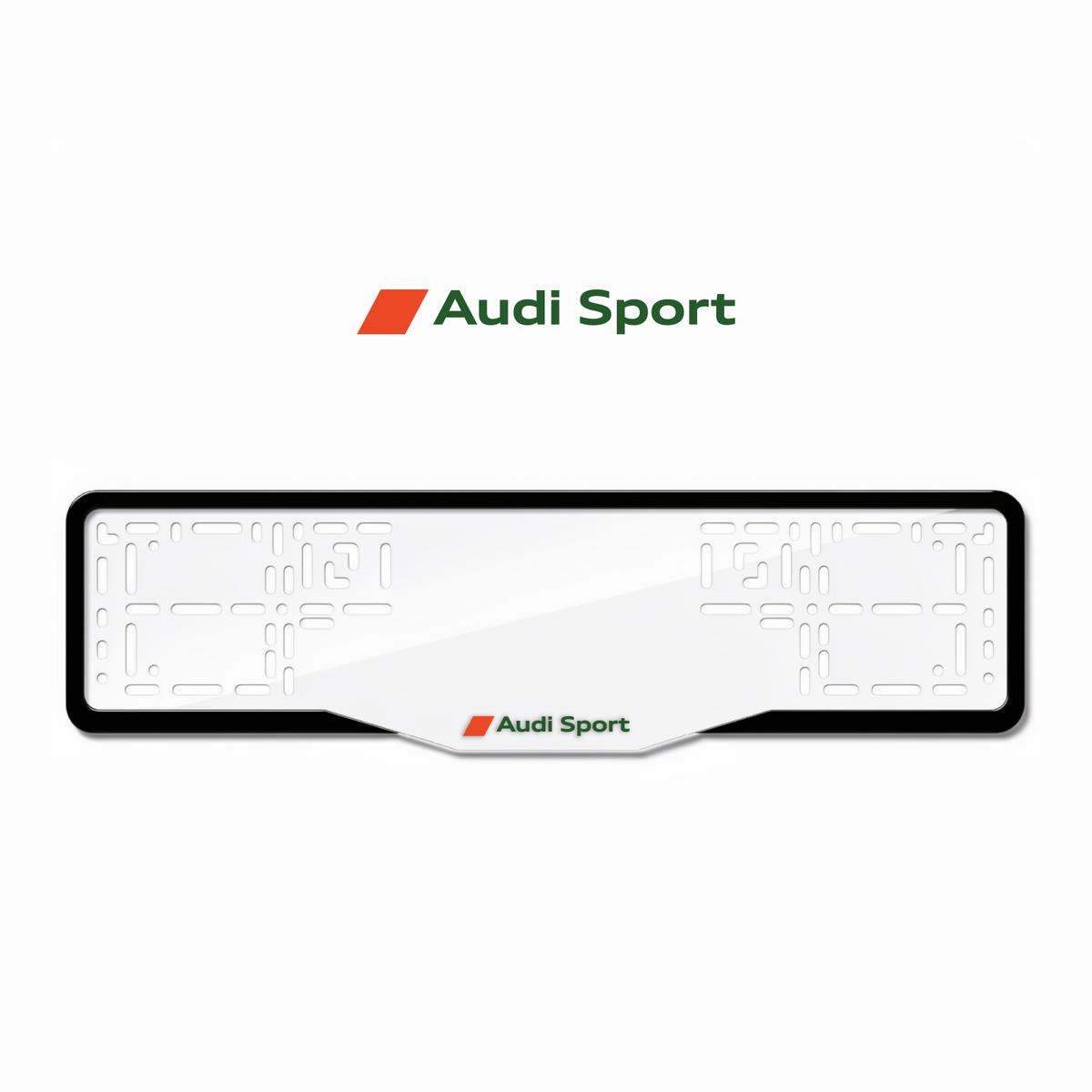 Cadres de plaque d'immatriculation Audi Sport - Vert - GLASS