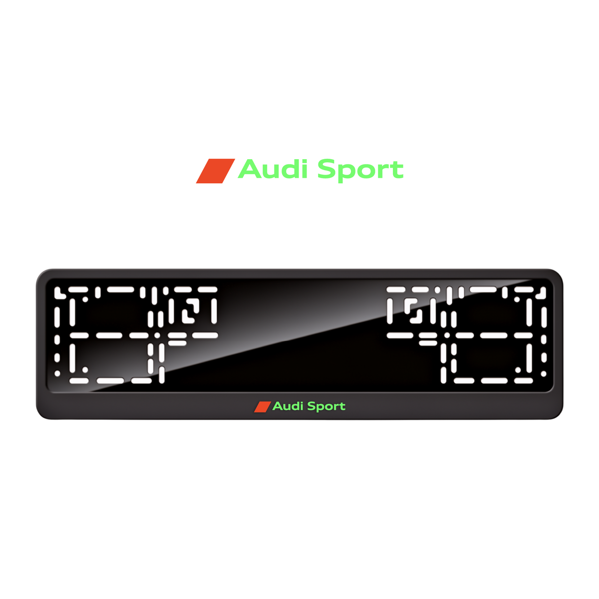 Cadres de plaque d'immatriculation Audi Sport - Vert néon - CLASSIC