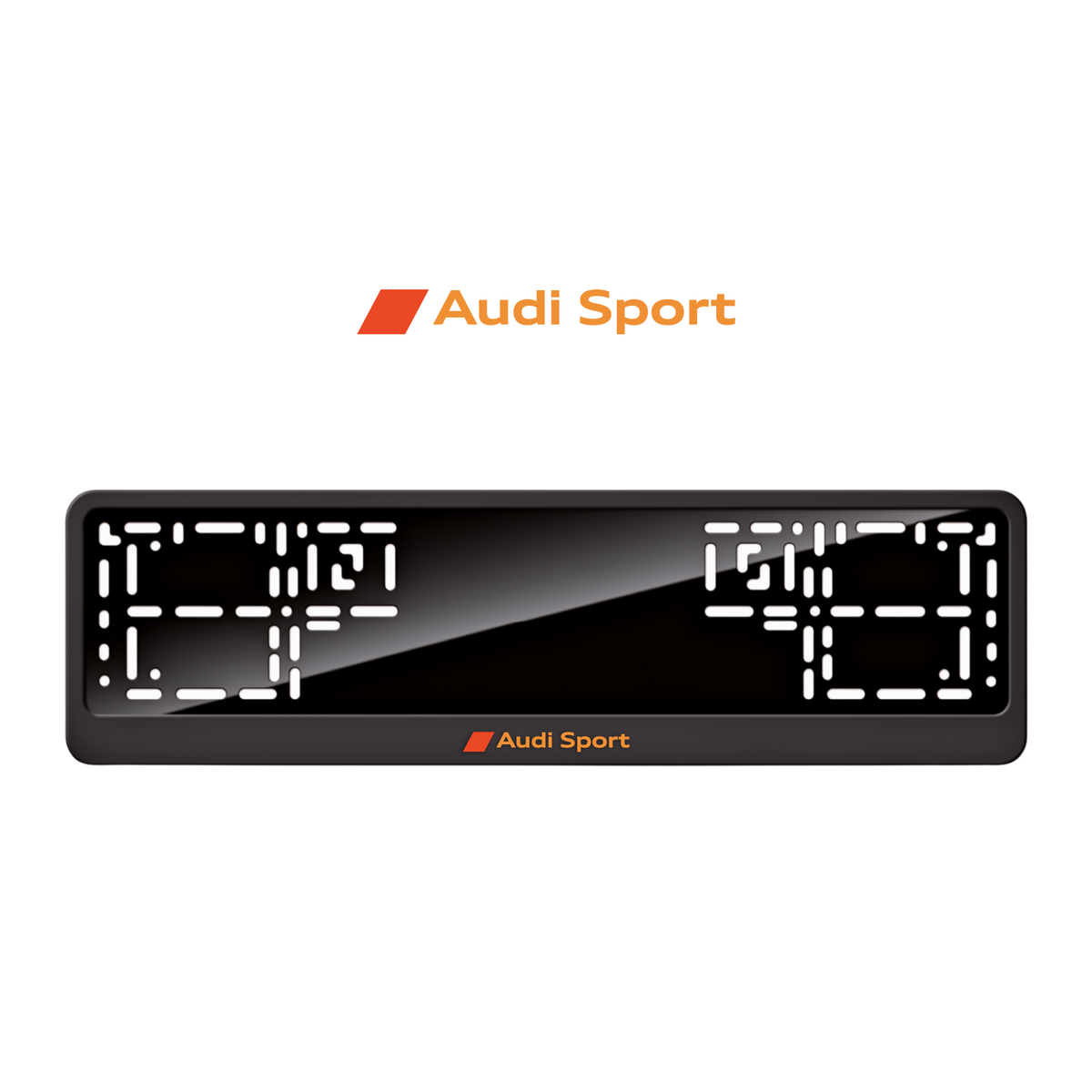 Cadres de plaque d'immatriculation Audi Sport - Orange Hermès - CLASSIC
