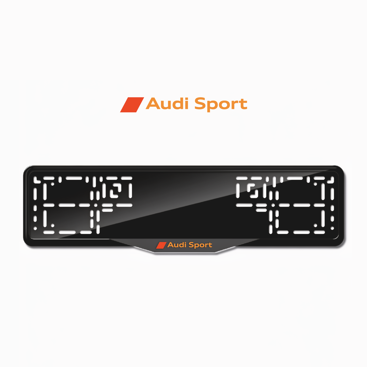 Cadres de plaque d'immatriculation Audi Sport - Orange Hermès - SATIN
