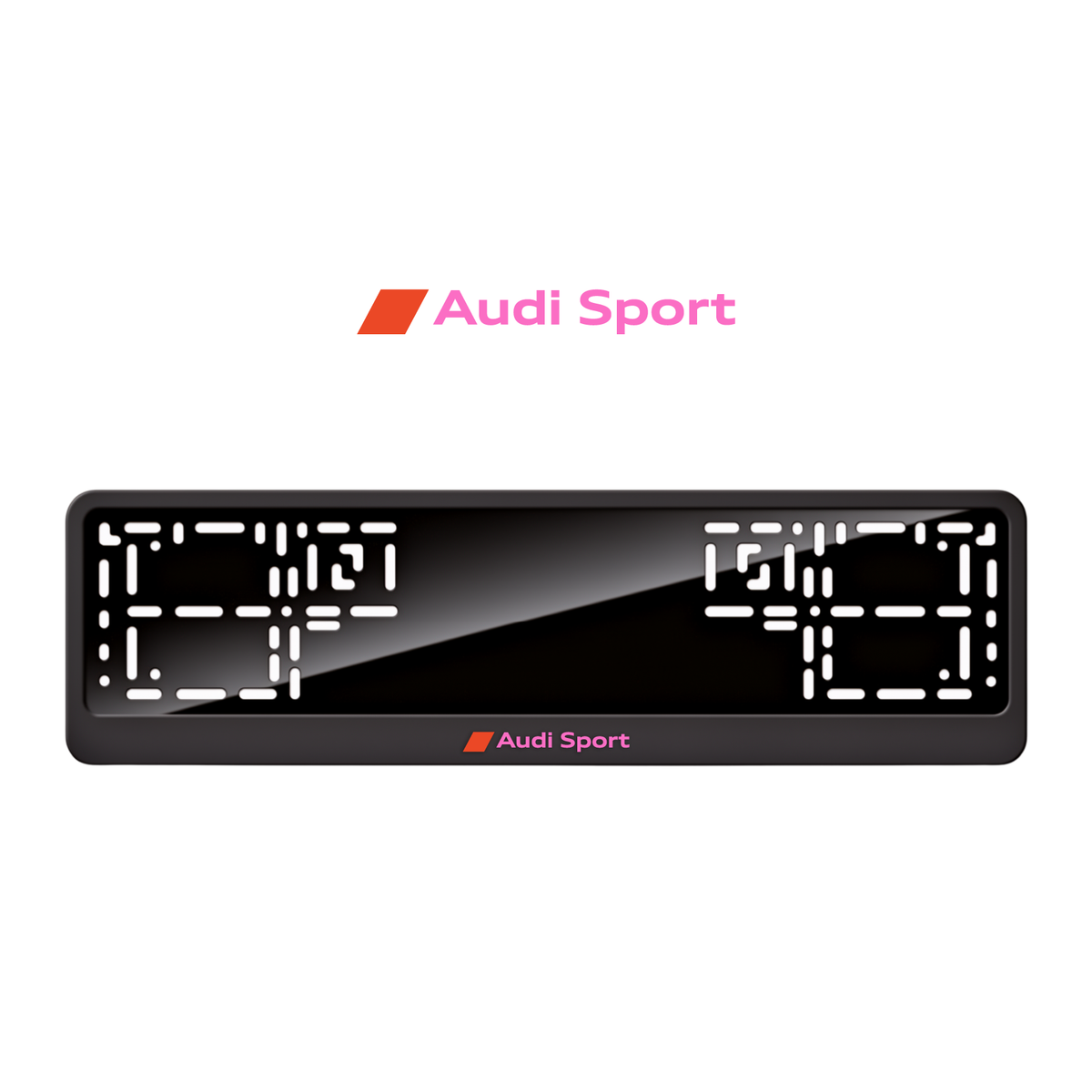 Cadres de plaque d'immatriculation Audi Sport - Rose - CLASSIC