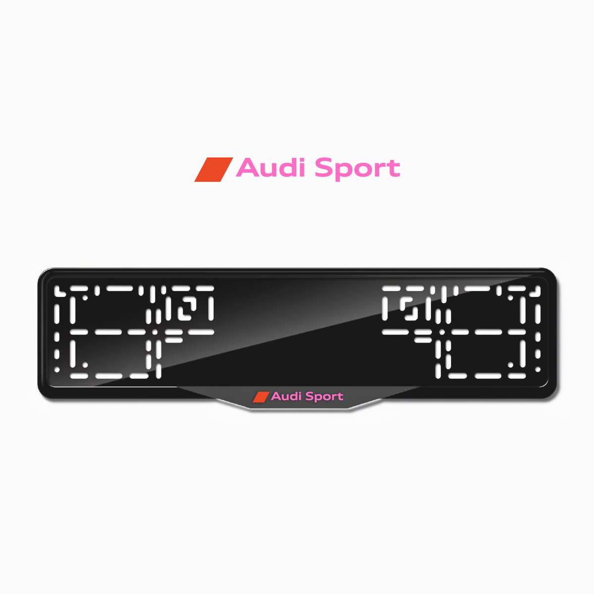 Cadres de plaque d'immatriculation Audi Sport - Rose - SATIN