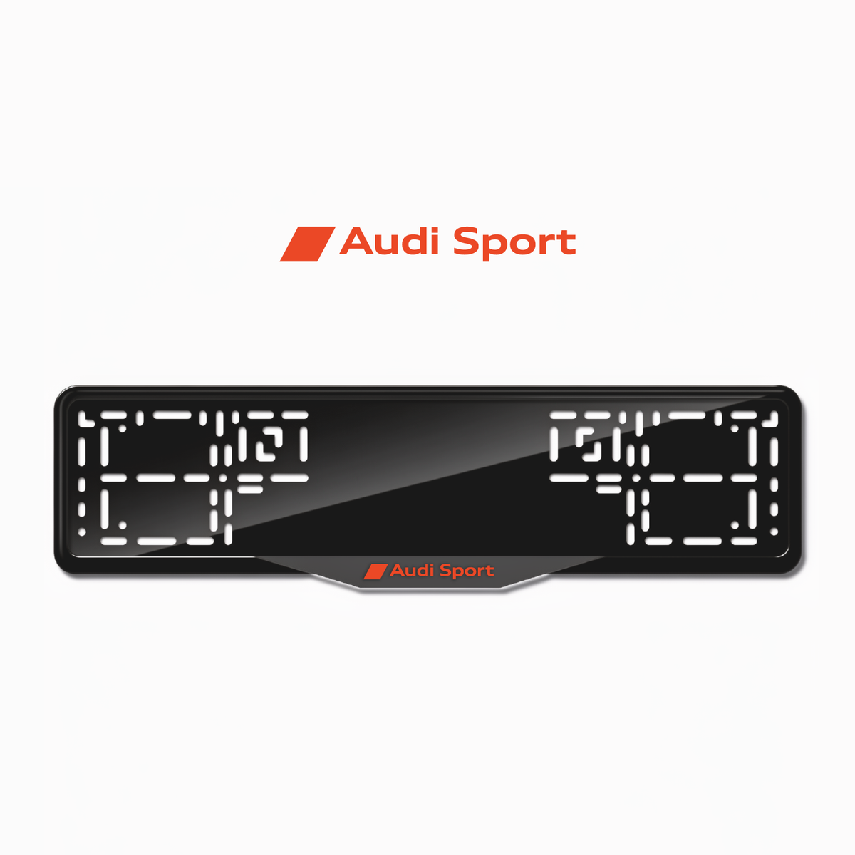 Cadres de plaque d'immatriculation Audi Sport - Rouge - SATIN