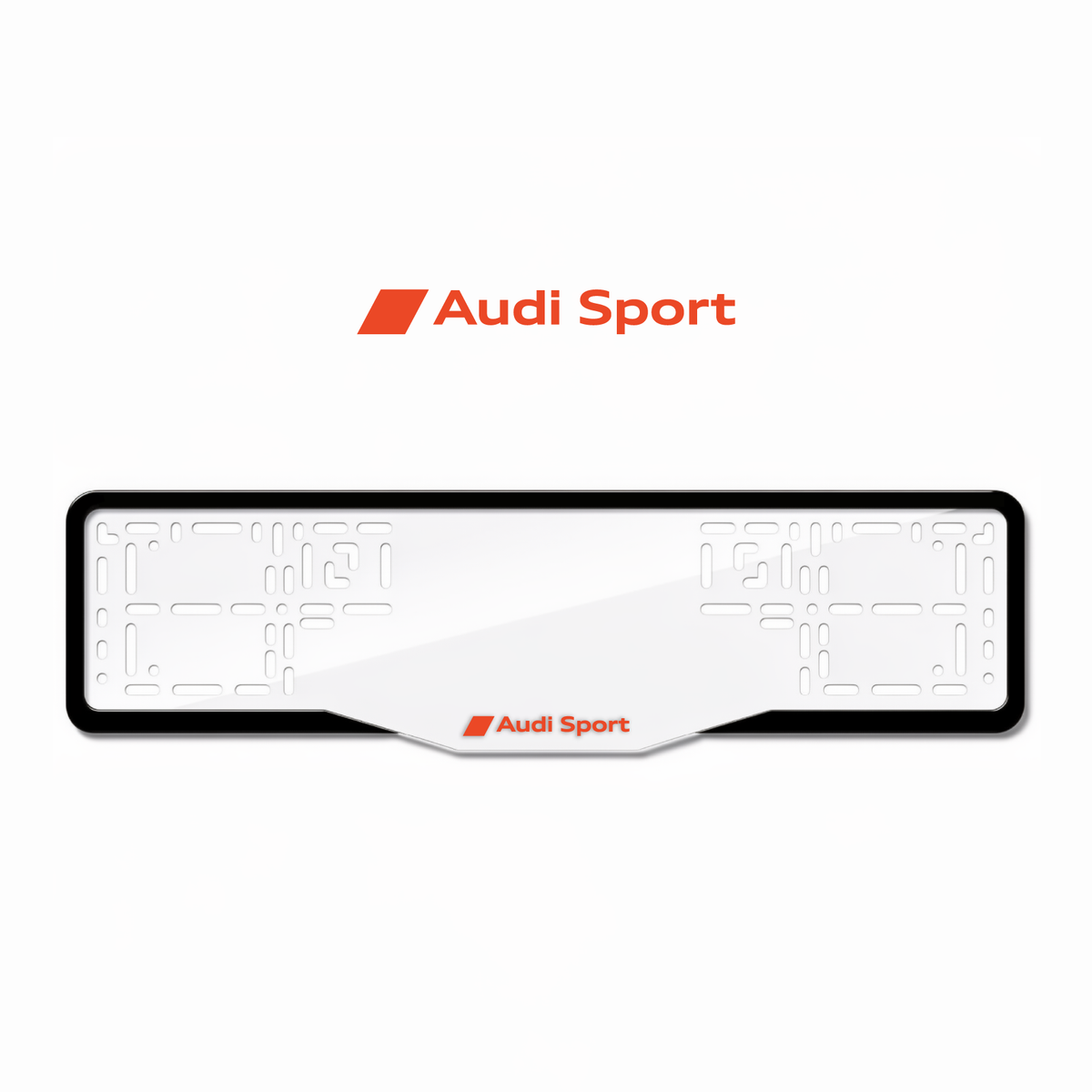 Cadres de plaque d'immatriculation Audi Sport - Rouge - GLASS