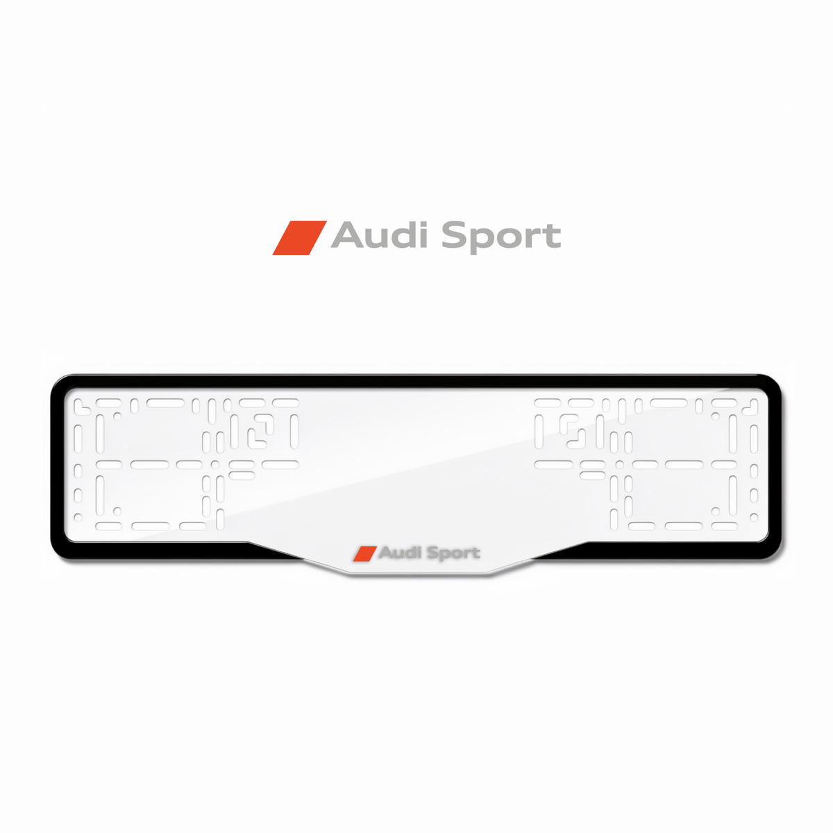 Cadres de plaque d'immatriculation Audi Sport - Gris - GLASS