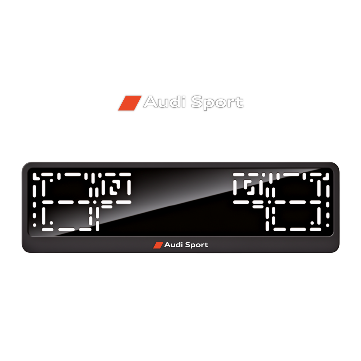 Cadres de plaque d'immatriculation Audi Sport - Blanc - CLASSIC