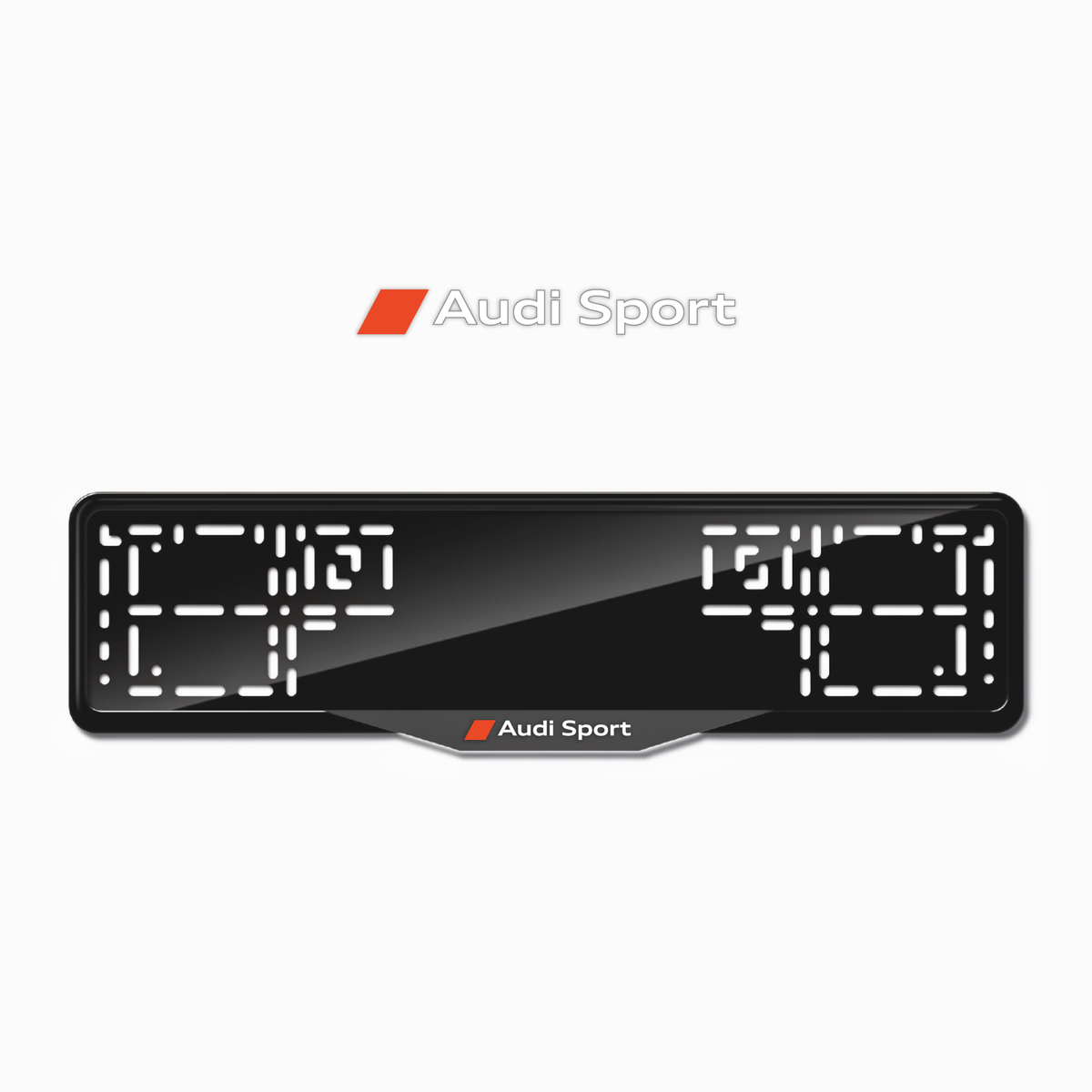 Cadres de plaque d'immatriculation Audi Sport - Blanc - SATIN