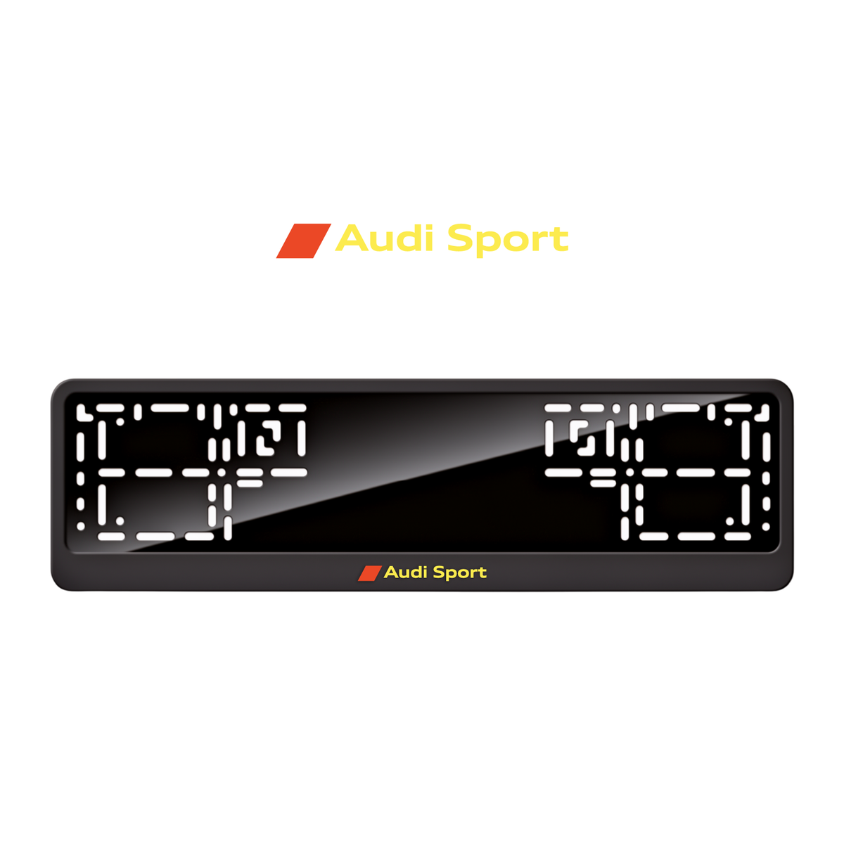 Cadres de plaque d'immatriculation Audi Sport - Jaune - CLASSIC