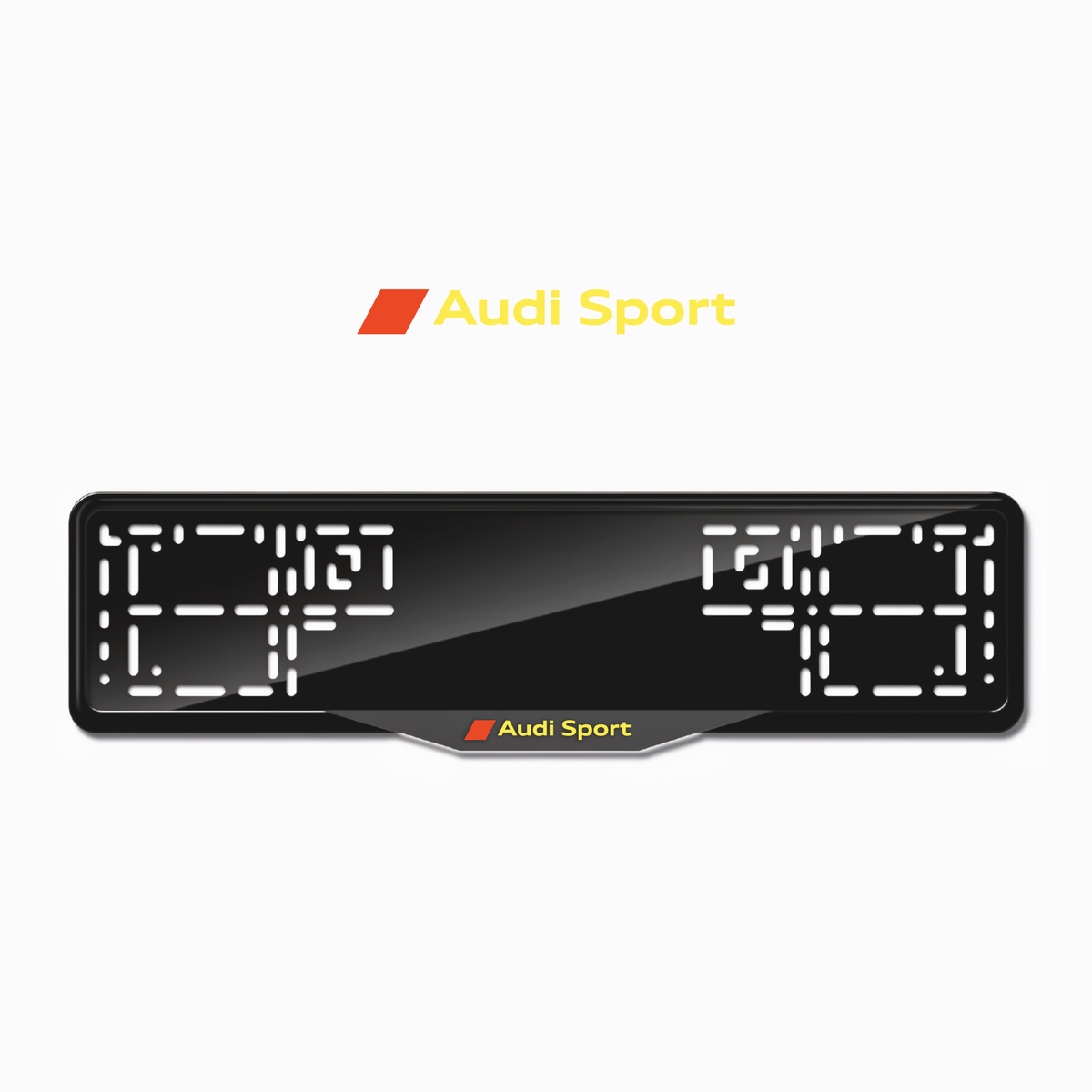 Cadres de plaque d'immatriculation Audi Sport - Jaune - SATIN