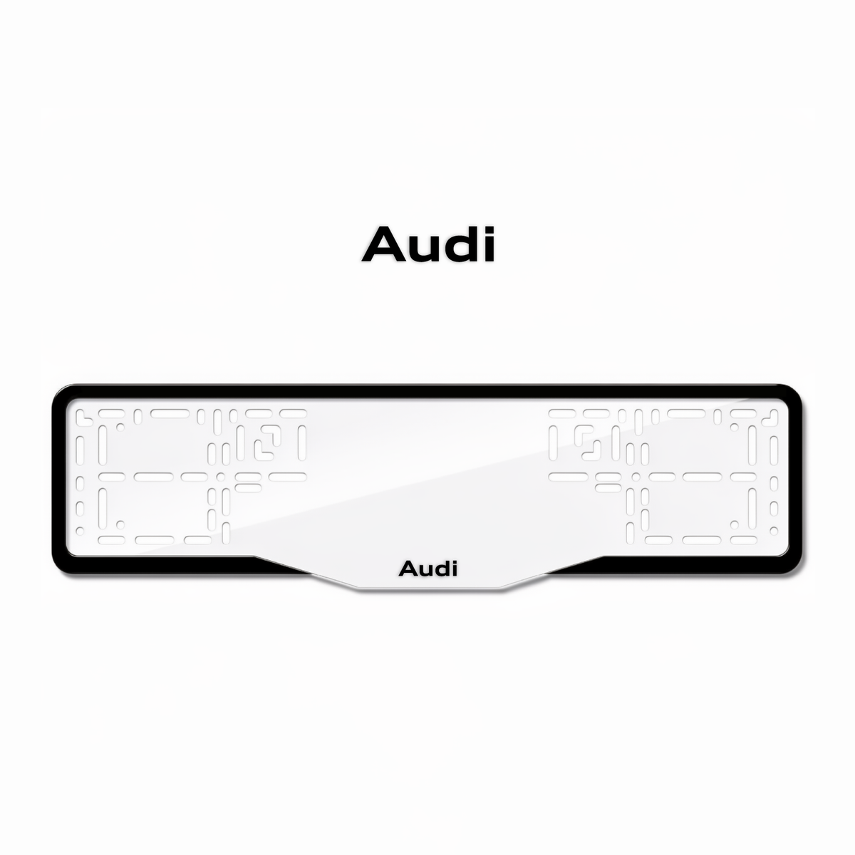 Cadres de plaque d'immatriculation Audi - Noir - GLASS