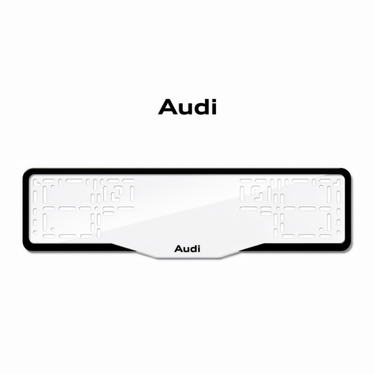 Cadres de plaque d'immatriculation Audi - Noir - GLASS