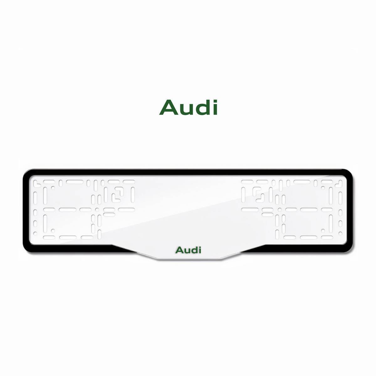 Cadres de plaque d'immatriculation Audi - Vert - GLASS
