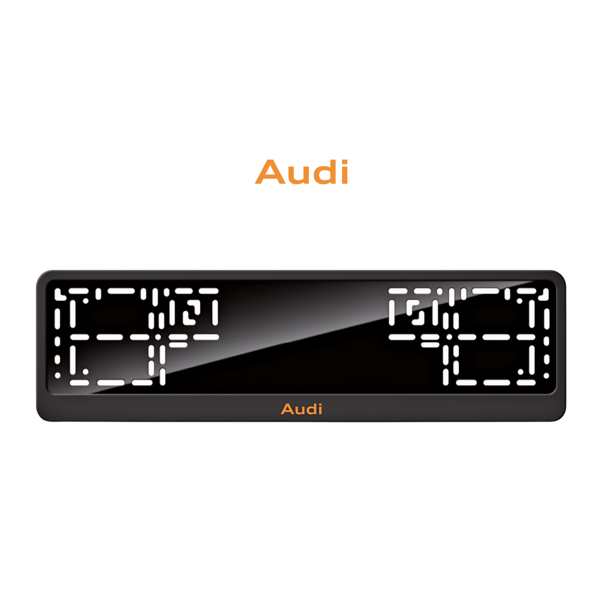 Cadres de plaque d'immatriculation Audi - Orange Hermès - CLASSIC