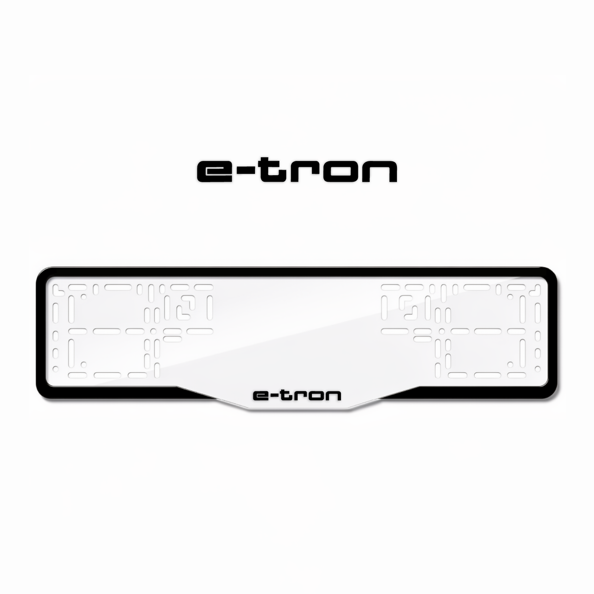 Cadres de plaque d'immatriculation e-tron - Noir - GLASS