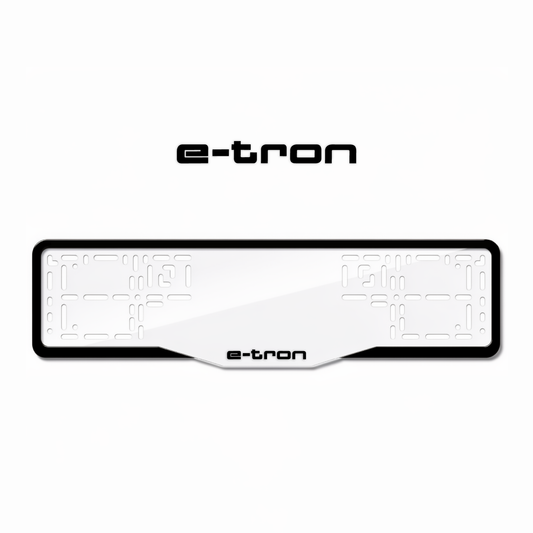 Cadres de plaque d'immatriculation e-tron - Noir - GLASS