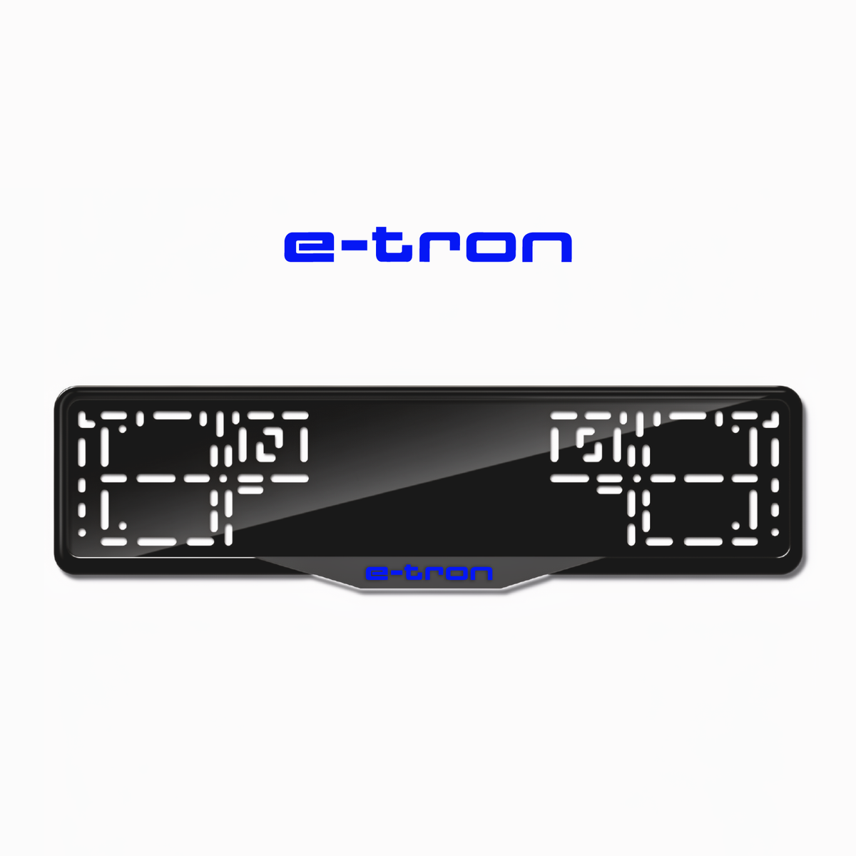 Cadres de plaque d'immatriculation e-tron - Bleu - SATIN