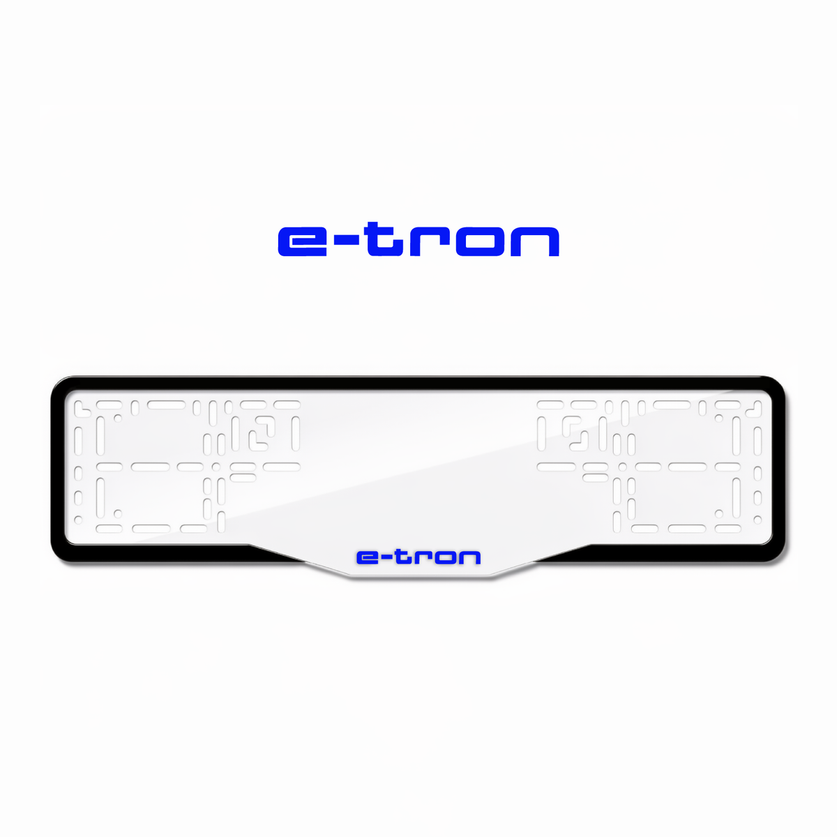 Cadres de plaque d'immatriculation e-tron - Bleu - GLASS