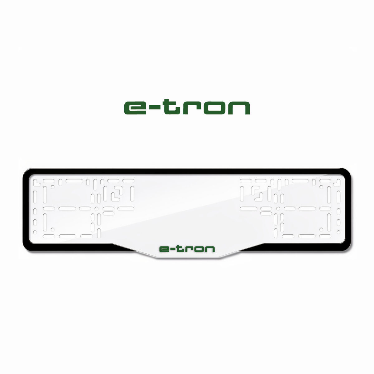 Cadres de plaque d'immatriculation e-tron - Vert - GLASS